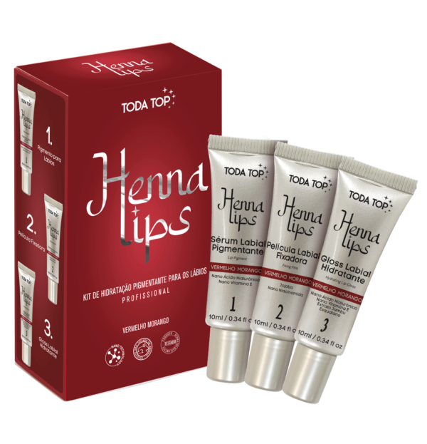 Kit Henna Lips, Henna Labial para uso profissional