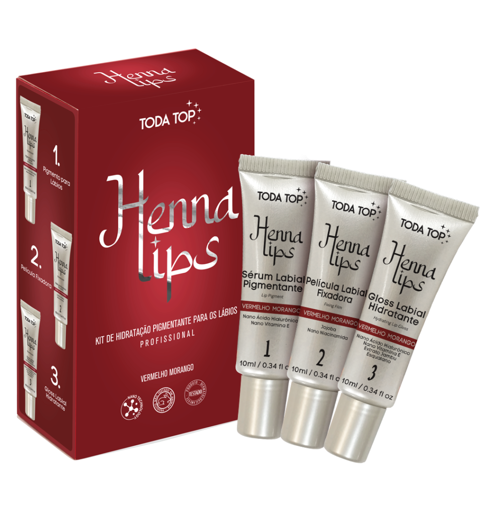 Kit Henna Lips, Henna Labial para uso profissional